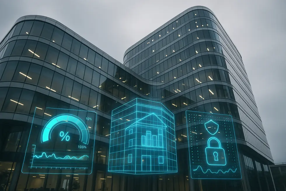 Ein Beispiel für vernetzte Gebäudetechnik mit Smart-Home-Integration in einem modernen Business-Umfeld.